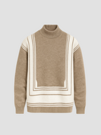 Herren Rollkragenpullover mit Geometrischem Muster 0