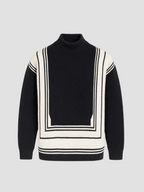 Herren Rollkragenpullover mit Geometrischem Muster 2
