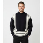 Herren Rollkragenpullover mit Geometrischem Muster 3