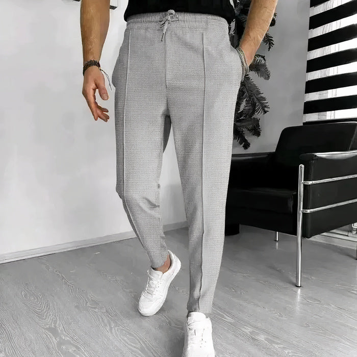 Herren Slim-Fit Sommerhose mit Kordelzug 0