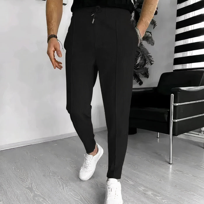 Herren Slim-Fit Sommerhose mit Kordelzug 1