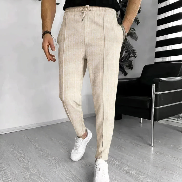 Herren Slim-Fit Sommerhose mit Kordelzug 3