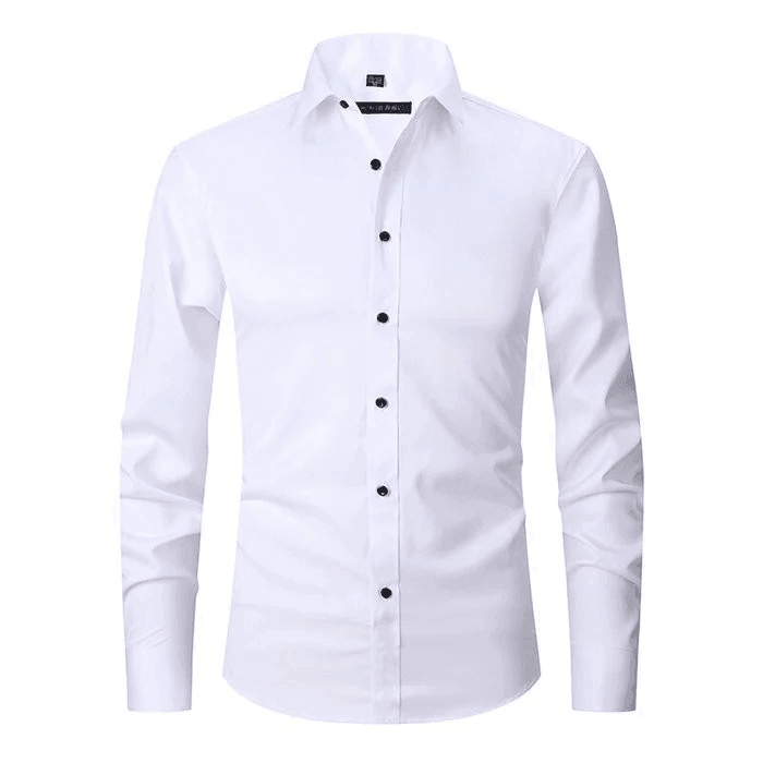 Herren Slim Fit Langarm Hemd für Elegante Anlässe 0