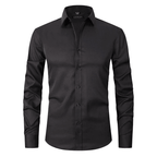 Herren Slim Fit Langarm Hemd für Elegante Anlässe 1