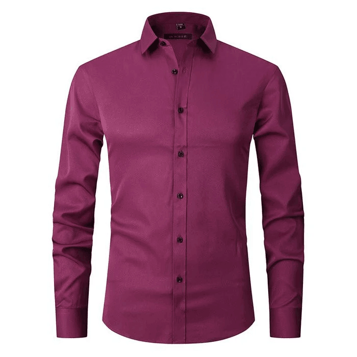 Herren Slim Fit Langarm Hemd für Elegante Anlässe 10