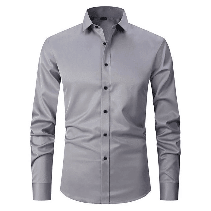Herren Slim Fit Langarm Hemd für Elegante Anlässe 11