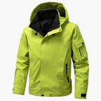 Herren Softshelljacke mit Kapuze und Reißverschlusstaschen 0