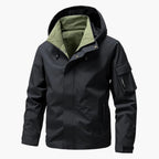 Herren Softshelljacke mit Kapuze und Reißverschlusstaschen 3