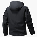 Herren Softshelljacke mit Kapuze und Reißverschlusstaschen 4