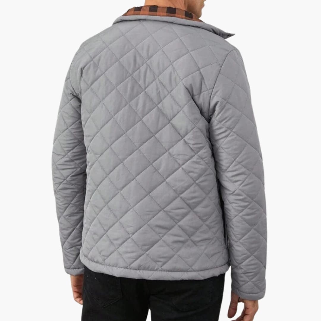 Herren Steppjacke mit Stehkragen und Druckknopfverschluss 4