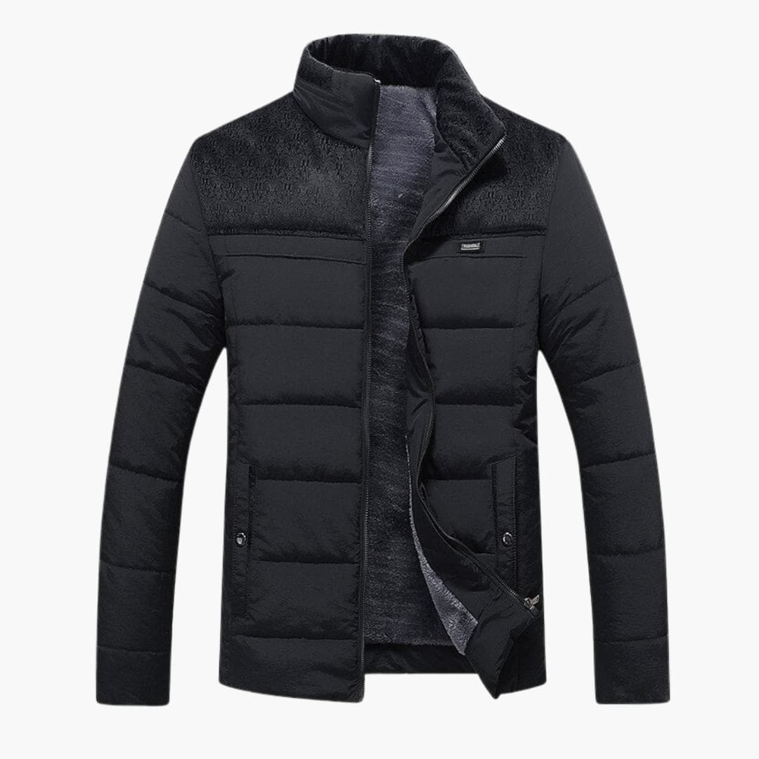 Herren Steppjacke mit Stehkragen und Fleecefutter 0