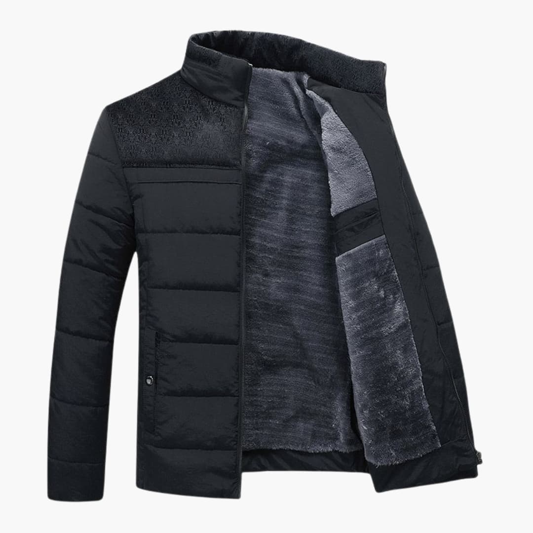Herren Steppjacke mit Stehkragen und Fleecefutter 2