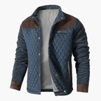Herren Steppjacke mit Stehkragen und Kontrastdetails 0