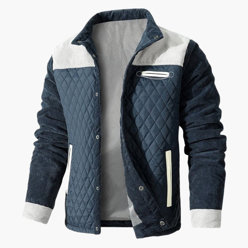 Herren Steppjacke mit Stehkragen und Kontrastdetails 1