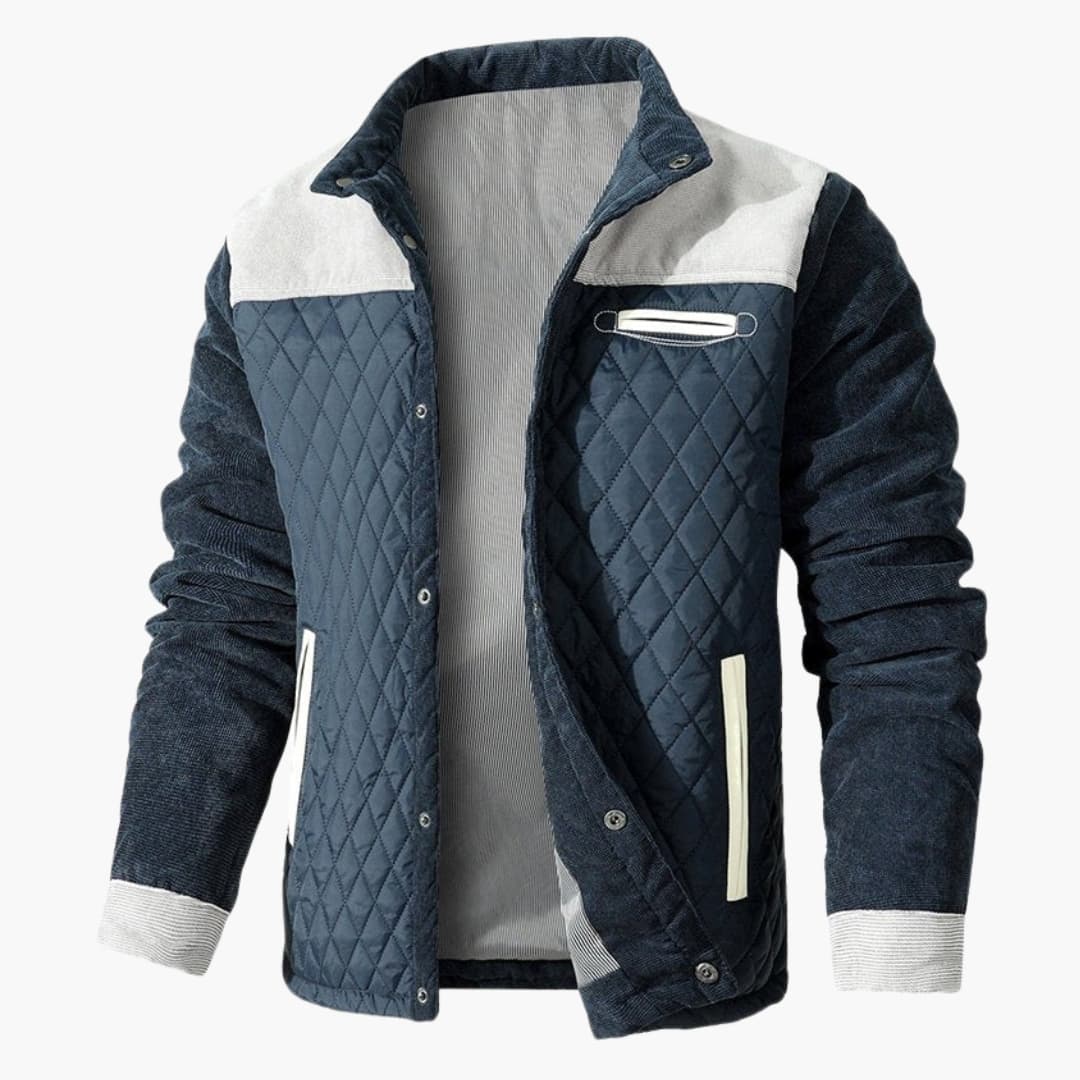 Herren Steppjacke mit Stehkragen und Kontrastdetails 1