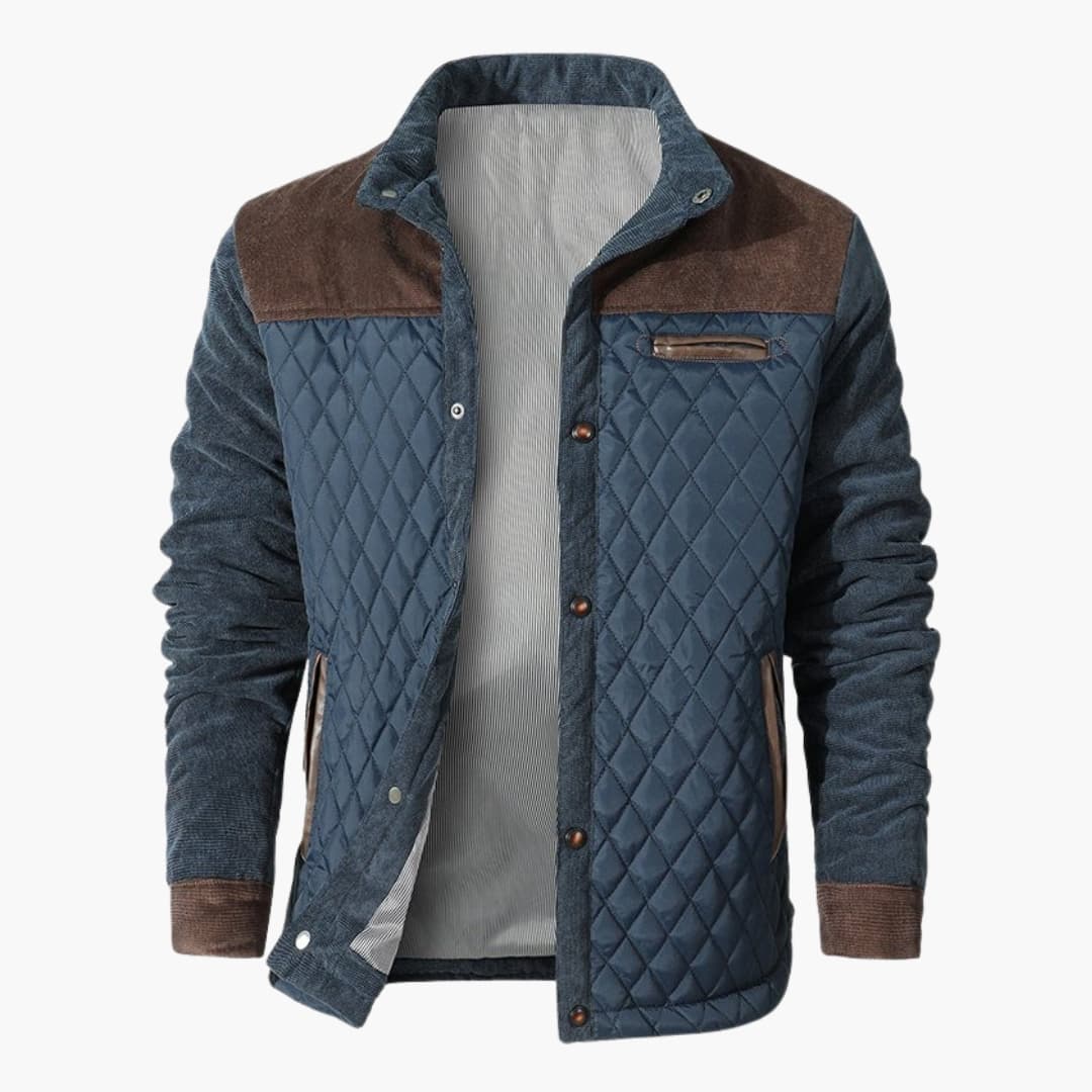 Herren Steppjacke mit Stehkragen und Kontrastdetails 2