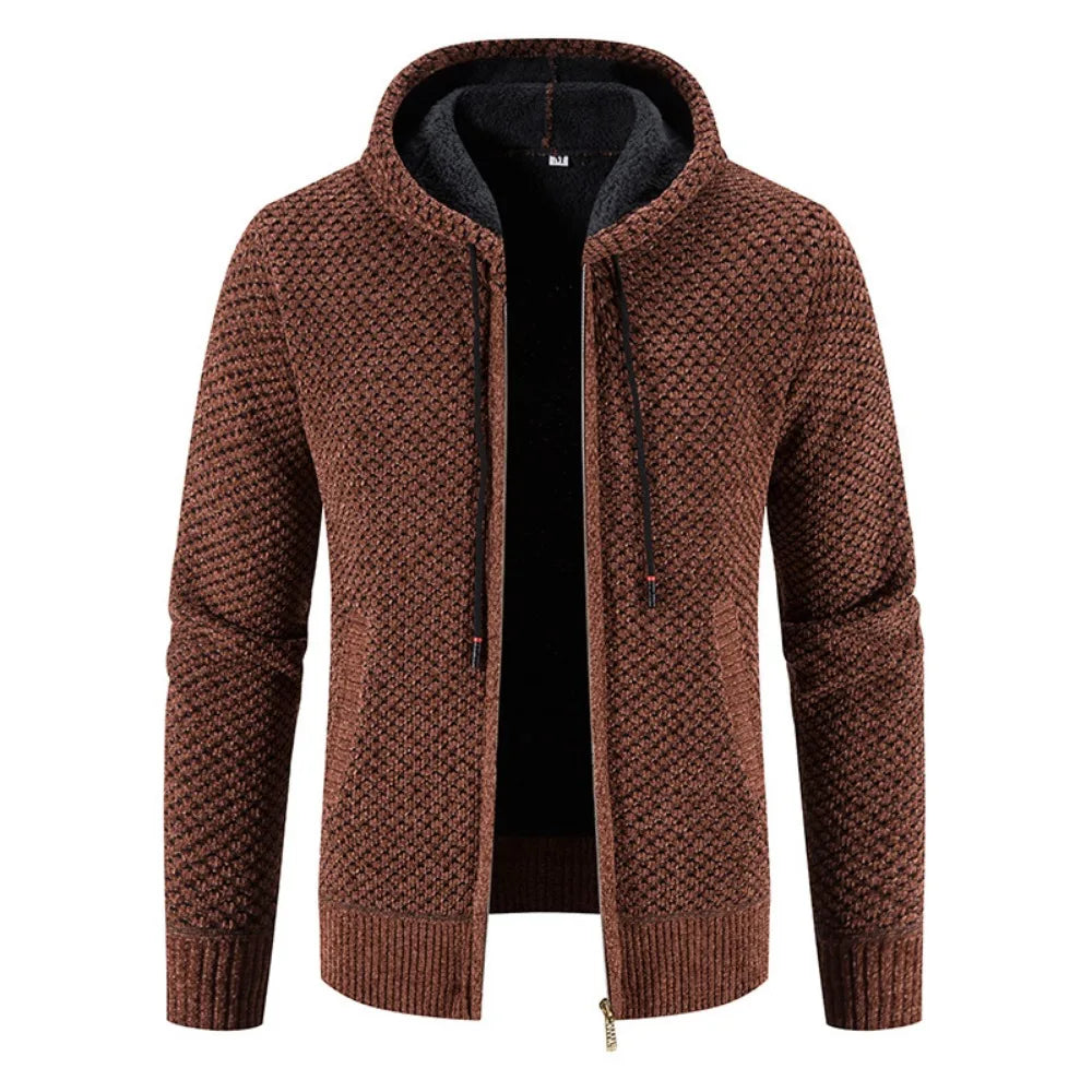 Herren Strickjacke mit Fleece-Futter 10