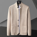 Herren Strickjacke mit Hohem Kragen - Moderne Herren Cardigan 4