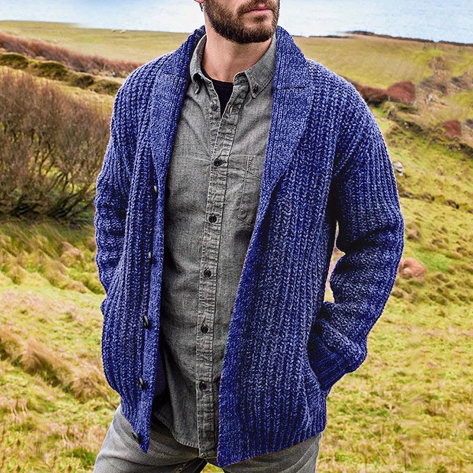 Herren Strickjacke mit Knopfverschluss 8