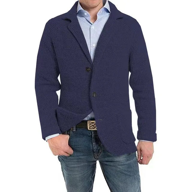 Herren Strickjacke mit Knoten und Knöpfen, Stilvolle Cardigan 4