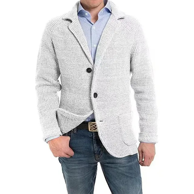 Herren Strickjacke mit Knoten und Knöpfen, Stilvolle Cardigan 5
