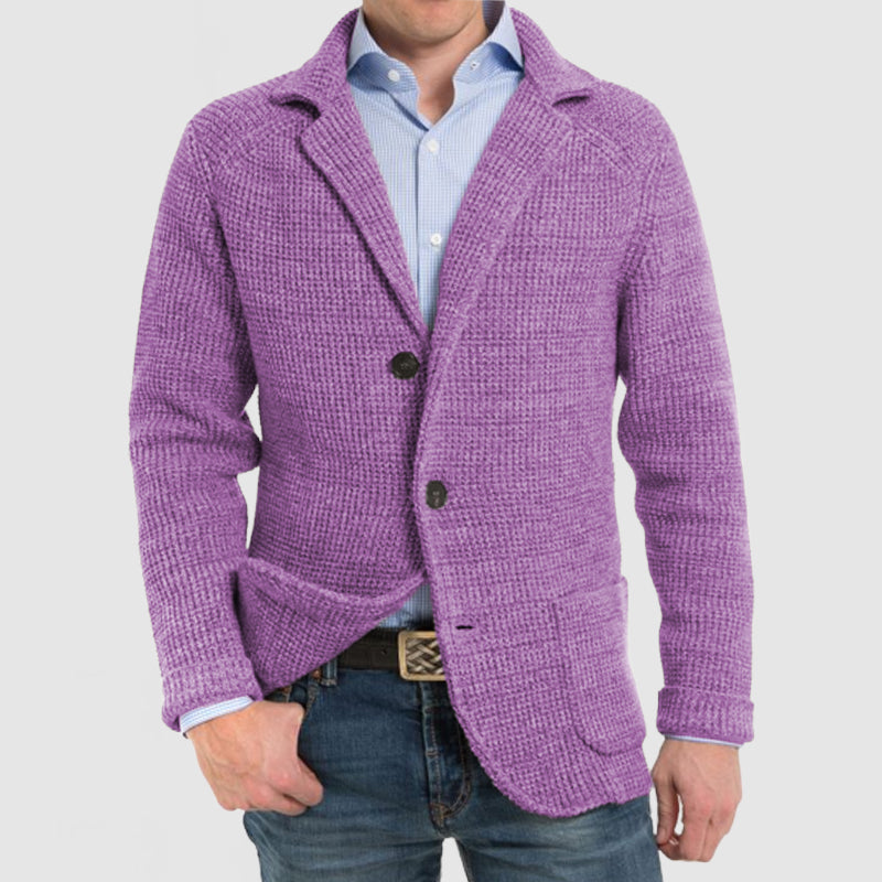 Herren Strickjacke mit Knoten und Knöpfen, Stilvolle Cardigan 6