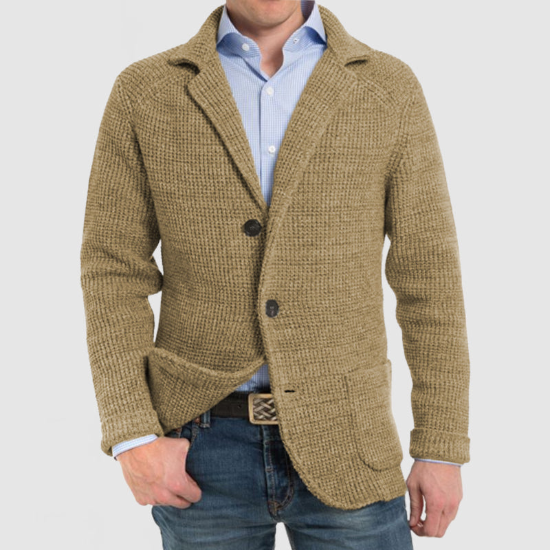 Herren Strickjacke mit Knoten und Knöpfen, Stilvolle Cardigan 9