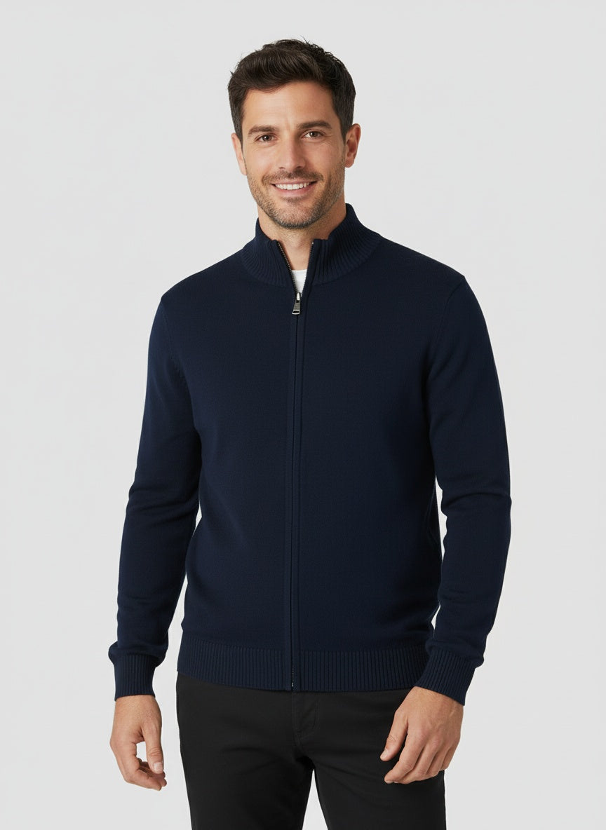 Herren Strickjacke mit Reißverschluss 1