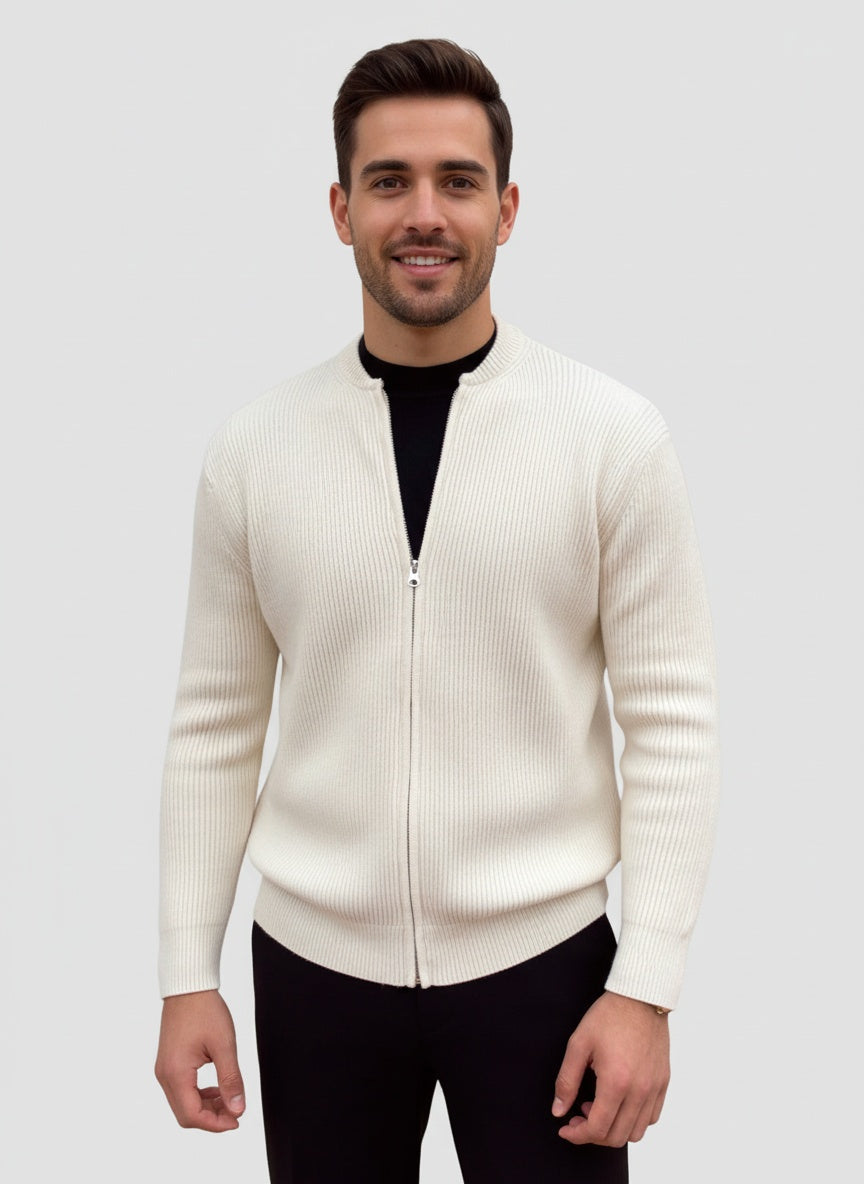 Herren Strickjacke mit Reißverschluss 1