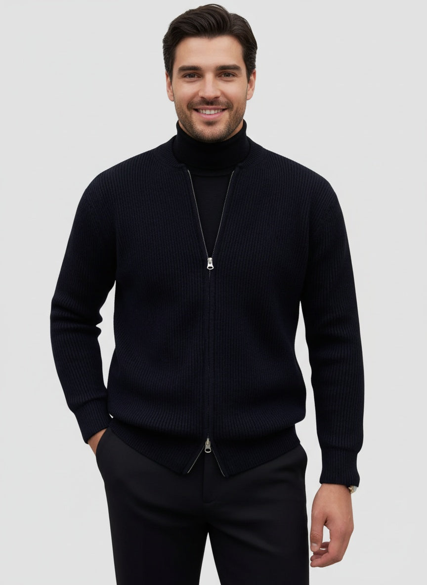 Herren Strickjacke mit Reißverschluss 3