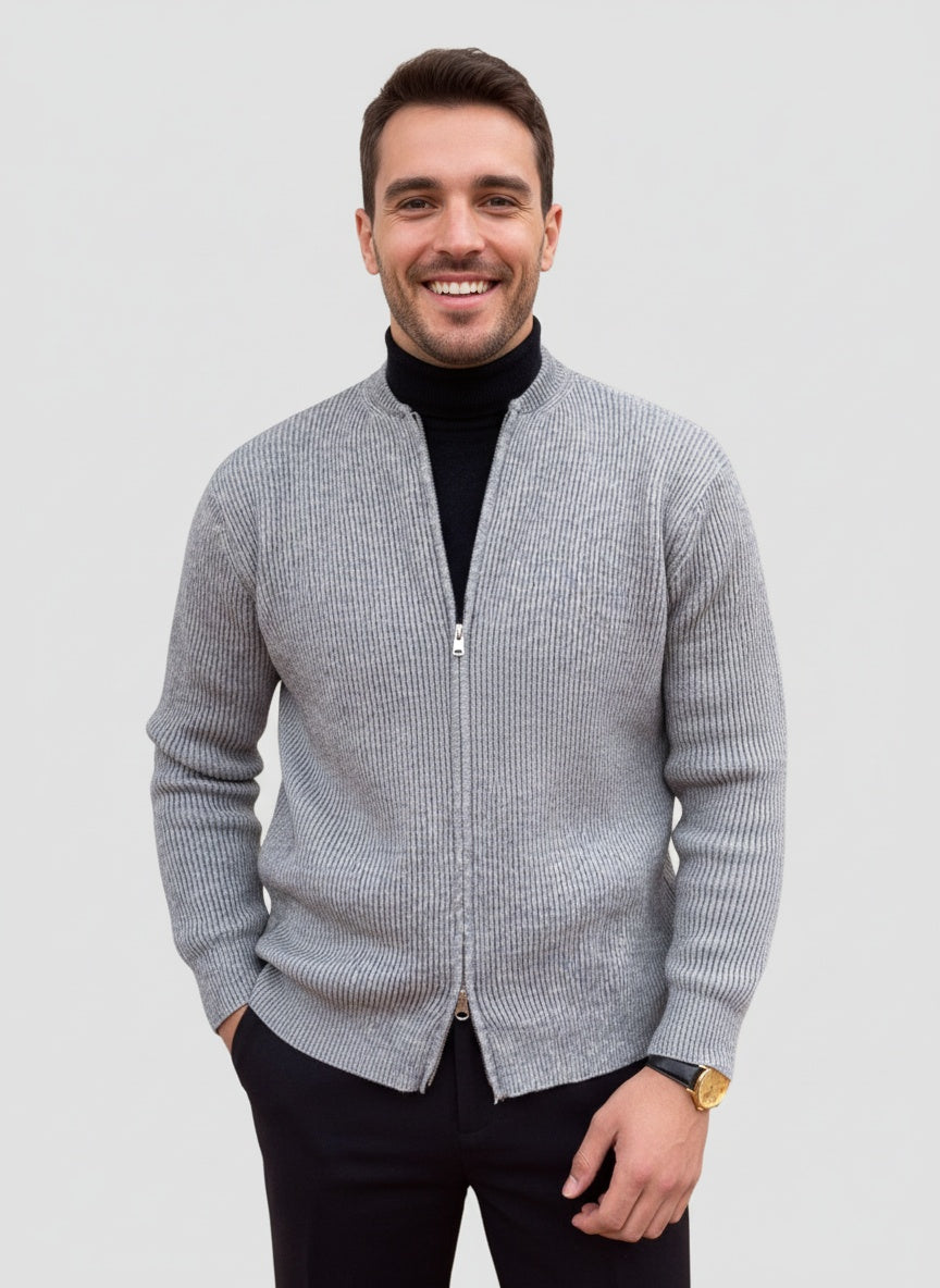 Herren Strickjacke mit Reißverschluss 5