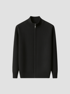 Herren Strickjacke mit Reißverschluss und Stehkragen 0
