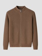 Herren Strickjacke mit Reißverschluss und Stehkragen 3