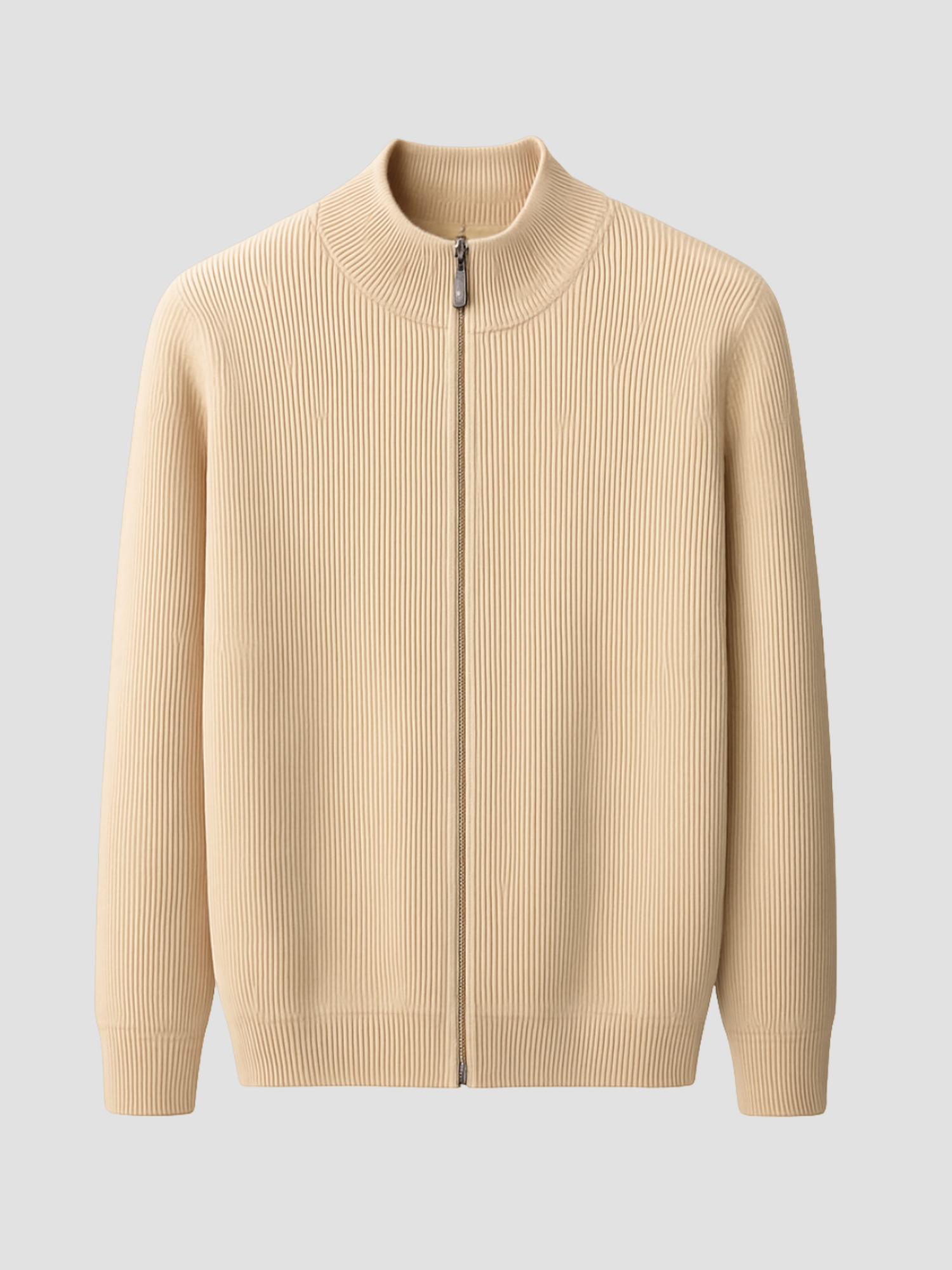 Herren Strickjacke mit Reißverschluss und Stehkragen 5
