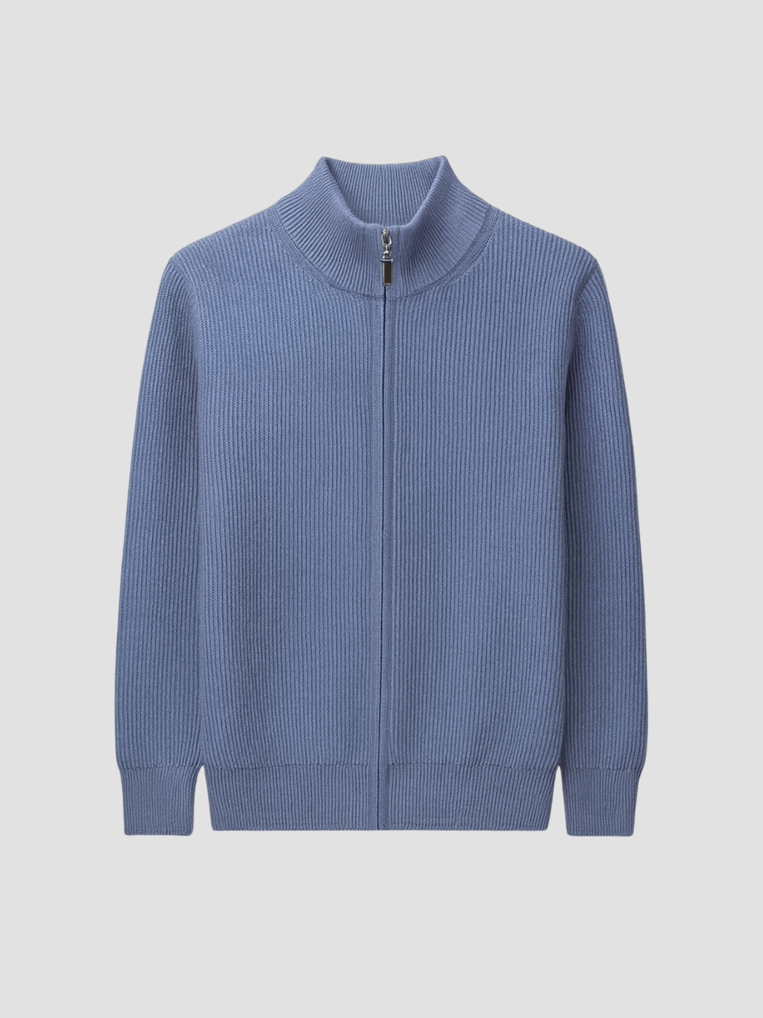 Herren Strickjacke mit Reißverschluss und Stehkragen 7