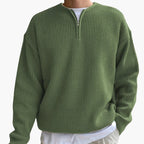 Herren Strickpullover mit Halbzip und langen Ärmeln 0