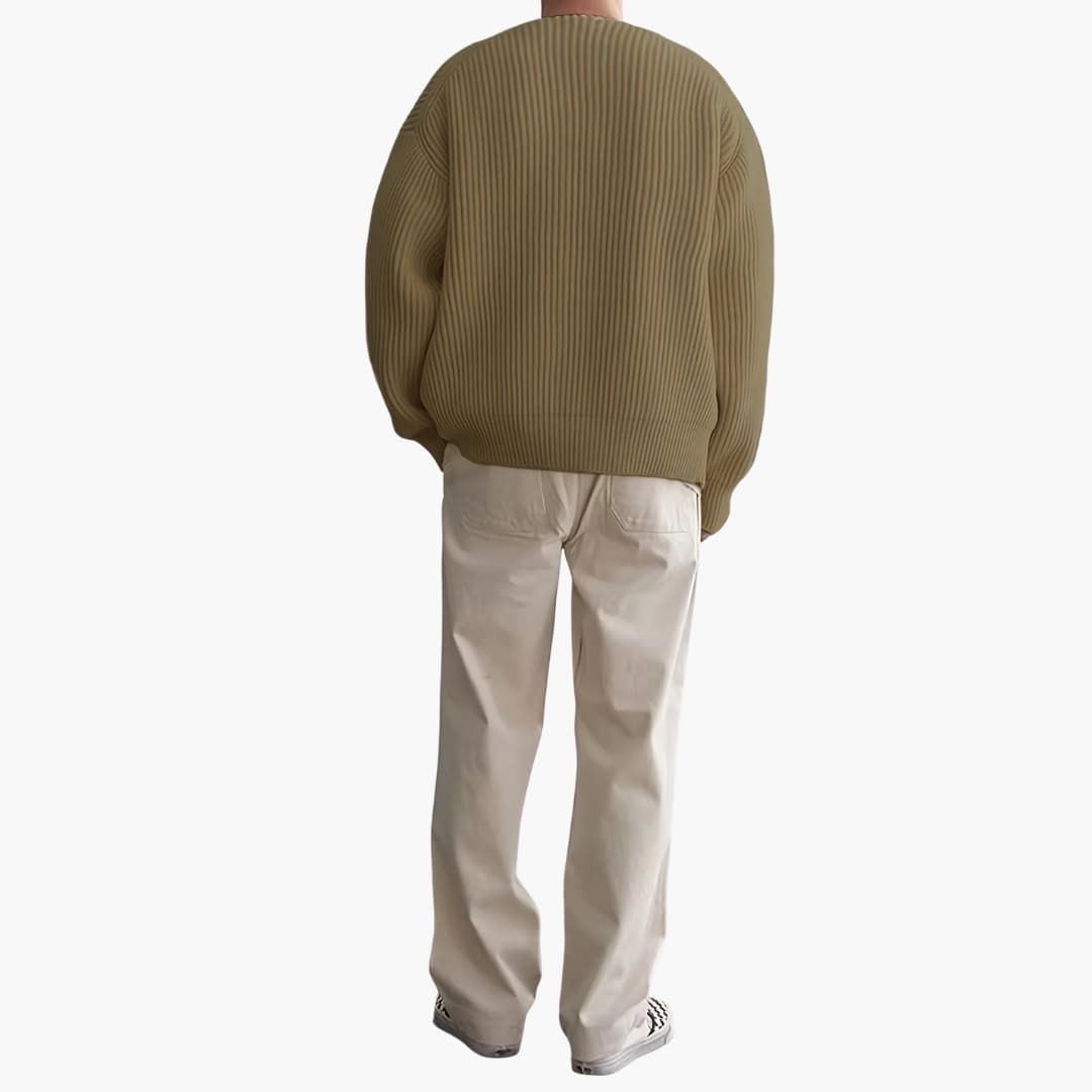 Herren Strickpullover mit Halbzip und langen Ärmeln 5