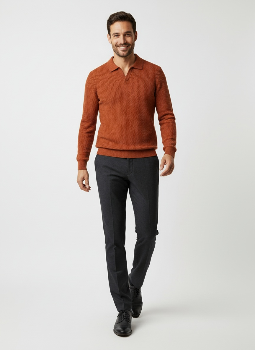 Herren Strickpullover mit Polokragen für die Übergangszeit 6