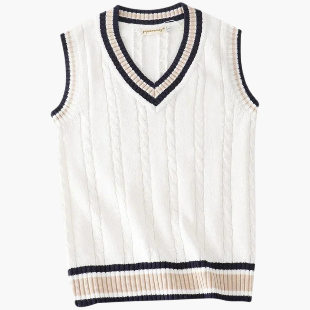 Herren Strickweste mit V-Ausschnitt für eleganten Stil 0