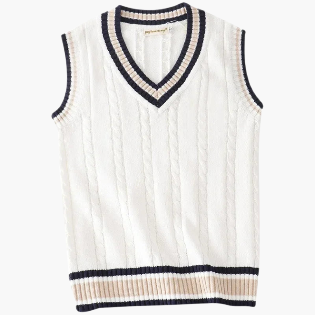 Herren Strickweste mit V-Ausschnitt für eleganten Stil 0