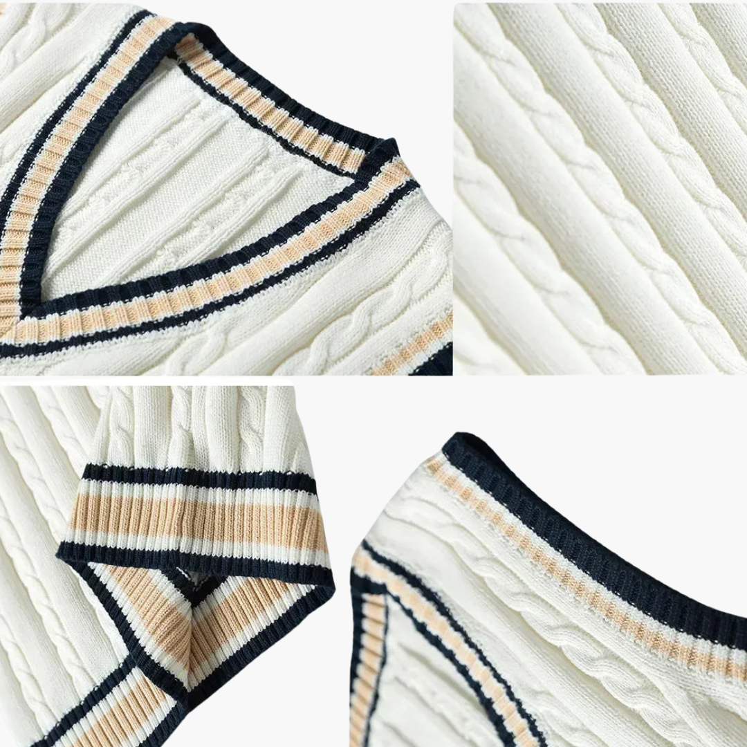 Herren Strickweste mit V-Ausschnitt für eleganten Stil 1