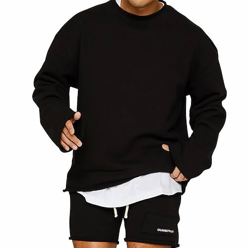 Herren Sweatshirt Crew Neck mit Entspannter Passform 2