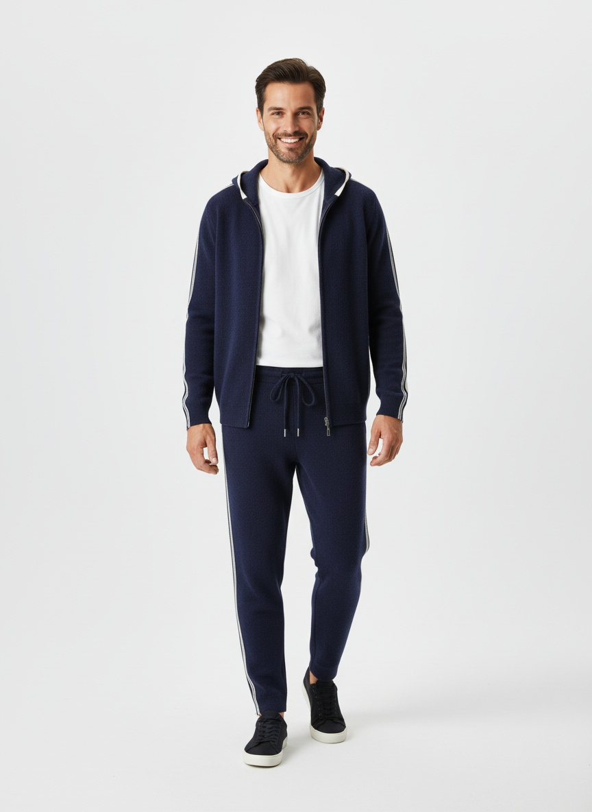 Herren Trainingsset aus Kaschmir mit sportlichem Design 1