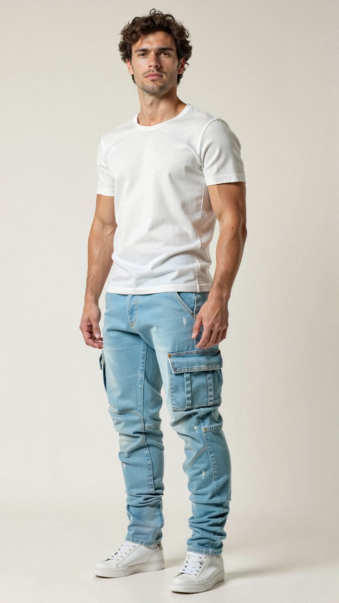 Herren Ultra-Stretch Cargo Hosen mit Praktischen Taschen 0