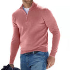 Herren V-Ausschnitt Pullover mit Reißverschluss 7