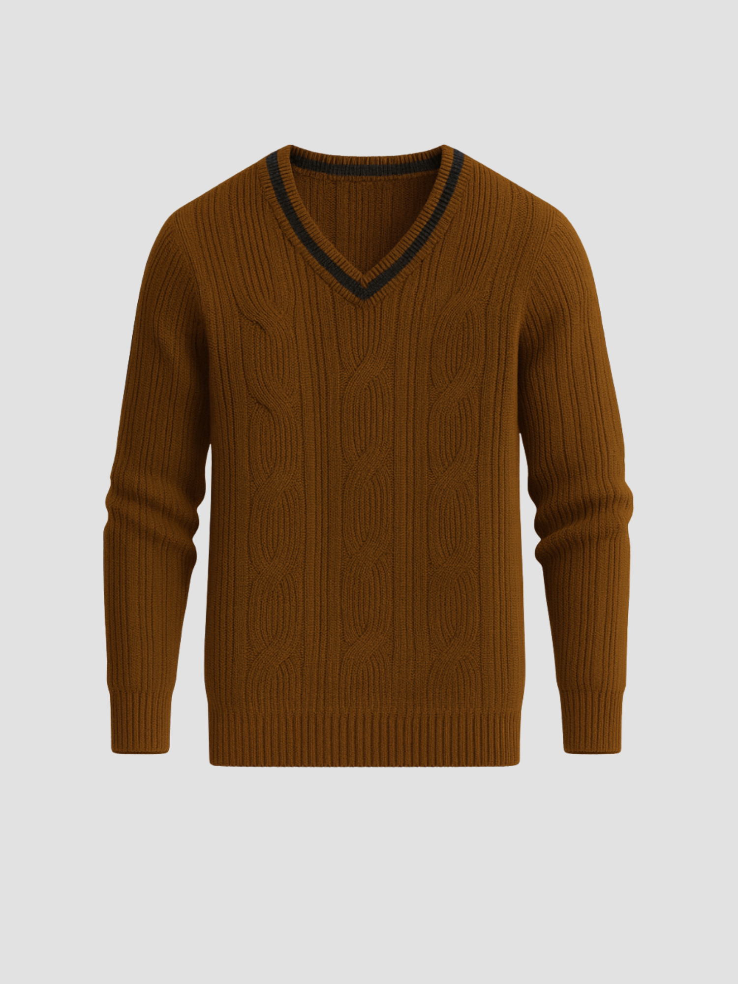 Herren V-Strick-Pullover im modernen Sportstil 4