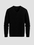Herren V-Strick-Pullover im modernen Sportstil 5