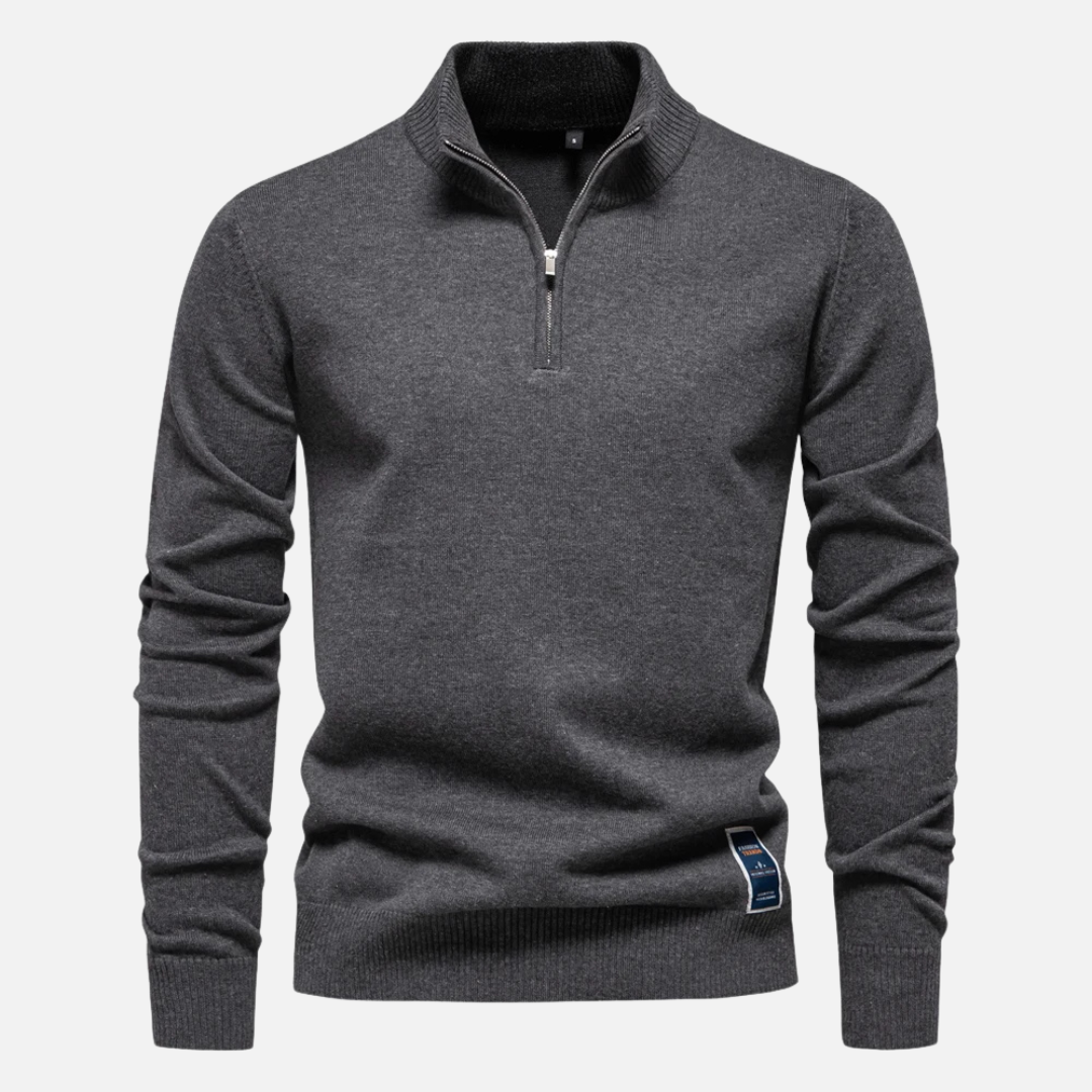Herren Viertel-Zip Pullover für lässige Anlässe 0