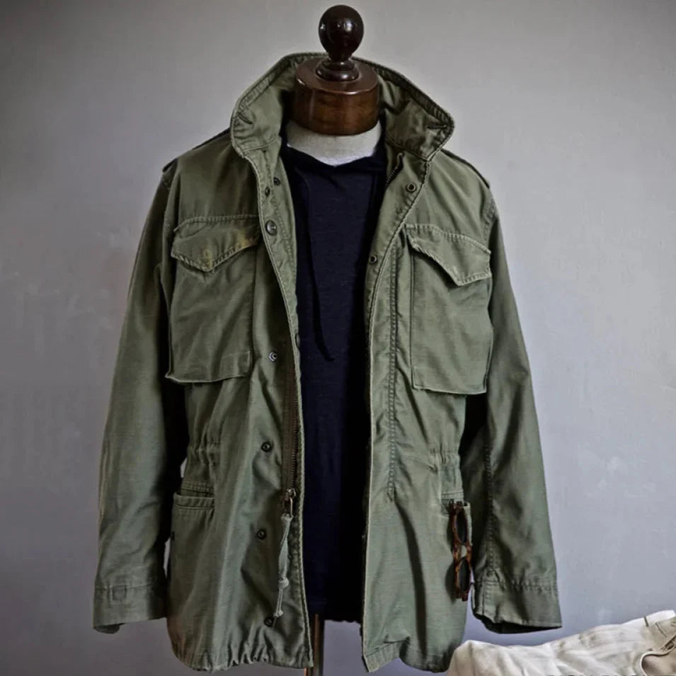 Herren Vintage Feldjacke – Robuste Jacke für Alltag und Freizeit 0