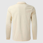 Herren Waffelstrick Pullover mit Reißverschluss 6
